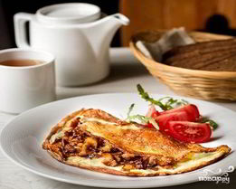 Омлет с лисичками