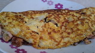 Омлет с лососем