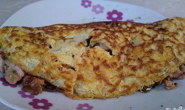 Рецепт омлета с лососем