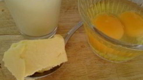 омлет с лососем