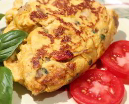 Омлет с мясом краба