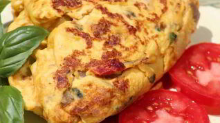 Омлет с мясом краба