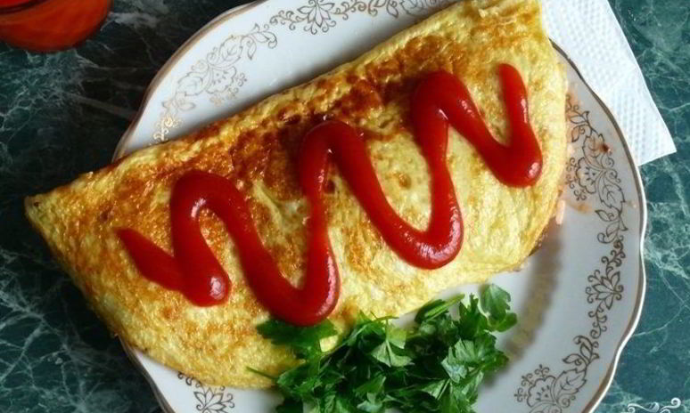 Рецепт омлета с рисом