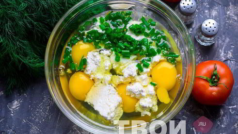 омлет с творогом