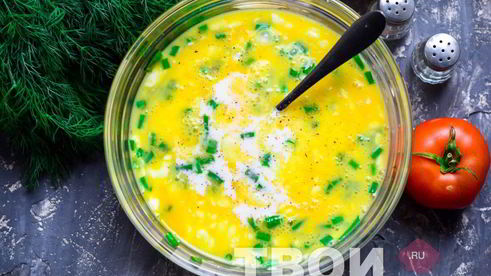 омлет с творогом