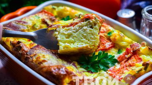 омлет с творогом