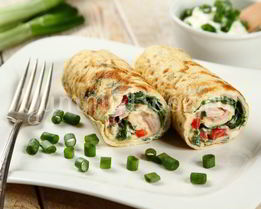 Омлет с ветчиной и зеленью