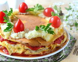 Слоеный омлет на завтрак