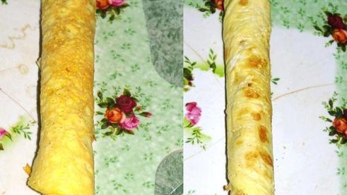 японский ролл-омлет со шпинатом