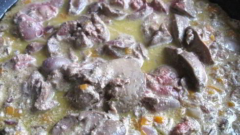 паштет из куриной печени в ежевичном желе