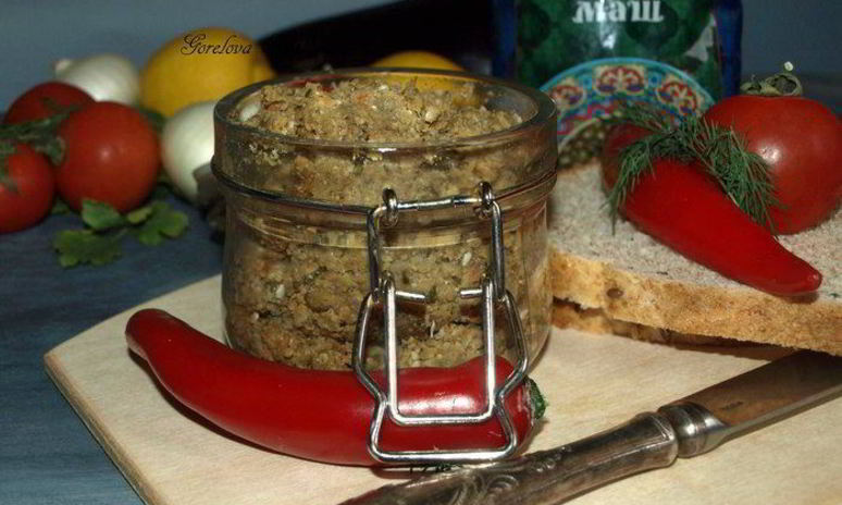 Рецепт паштета иза маши с баклажанами и кунжутно-орехового пастого