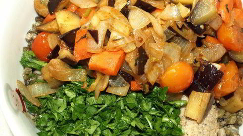 паштет из маша с баклажанами и кунжутно-ореховой пастой