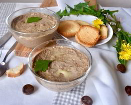 Паштет из печени кролика с каштанами