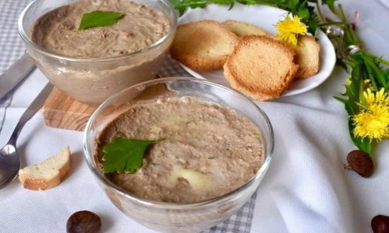 Рецепт паштета из печени кролика с каштанами