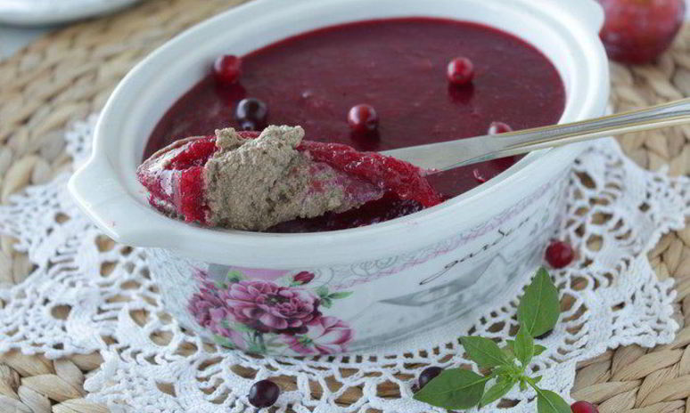 Рецепт паштета куриного со сливово-клюквенным желе