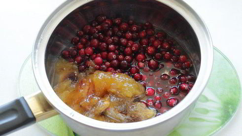 паштет куриный со сливово-клюквенным желе