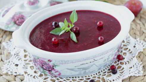паштет куриный со сливово-клюквенным желе