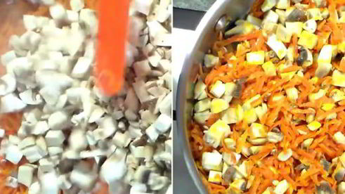 печеночный торт с грибами