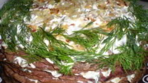 печеночный тортик