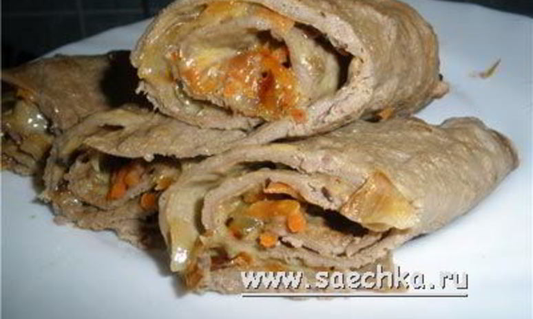 Рецепт печеночных рулетиков