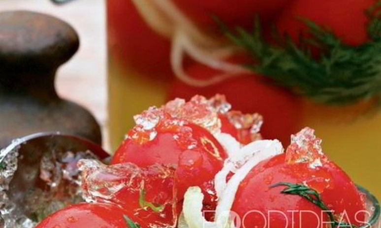 Рецепт помидоров в желе без стерилизации