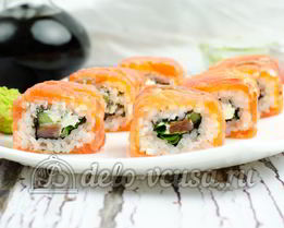 Домашние роллы Филадельфия