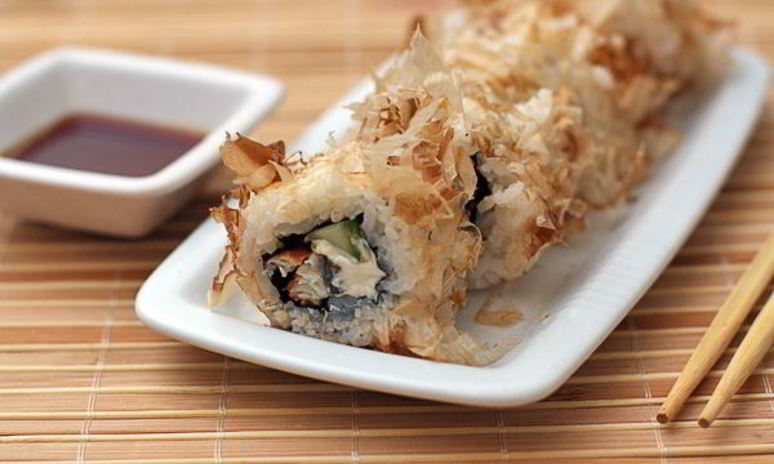 Рецепт ролла в стружке тунца