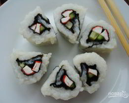 Роллы рисом наружу