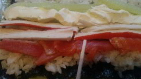роллы с форелью и сливочно-творожным сыром
