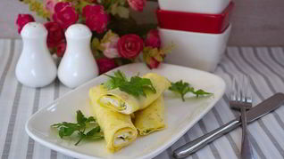 Роллы с омлетом