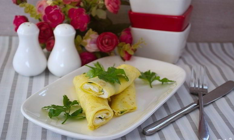 Рецепт роллов с омлетом