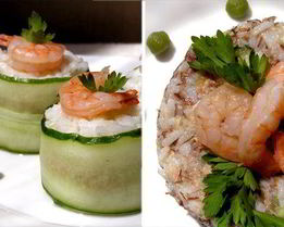 Роллы с тунцом и креветками