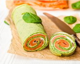 Шпинатные роллы с рыбой