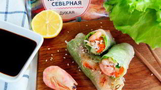 Спринг-роллы с креветками