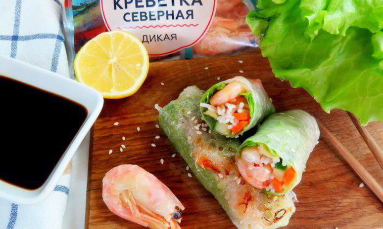 Рецепт спринга-роллов с креветками