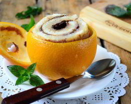 Цинамоновые роллы в апельсиновой корке
