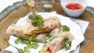 Весенние роллы из холодного шашлыка