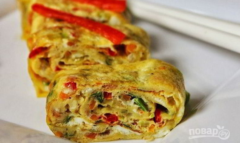 Рецепт яичных роллов по-корейски