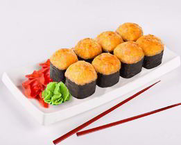 Запеченные роллы с форелью