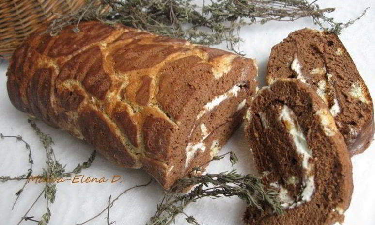 Рецепт бисквитного рулета жираф