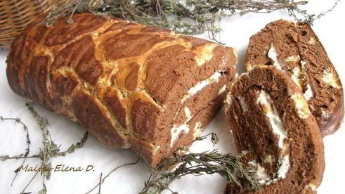 бисквитный рулет жираф