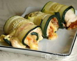 Кабачковые рулетики с курицей
