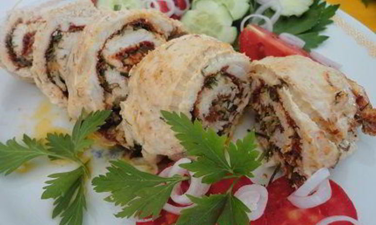 Рецепт куриного рулета с паприкой