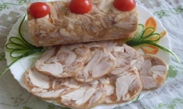 Рецепт куриного рулета в бутылке