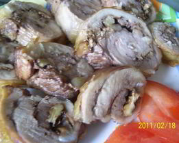 Куриные рулетики Пикантные с грецким орехом