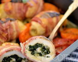 Куриные рулетики со шпинатом