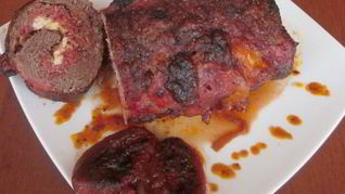 Рулет из говядины с моцареллой