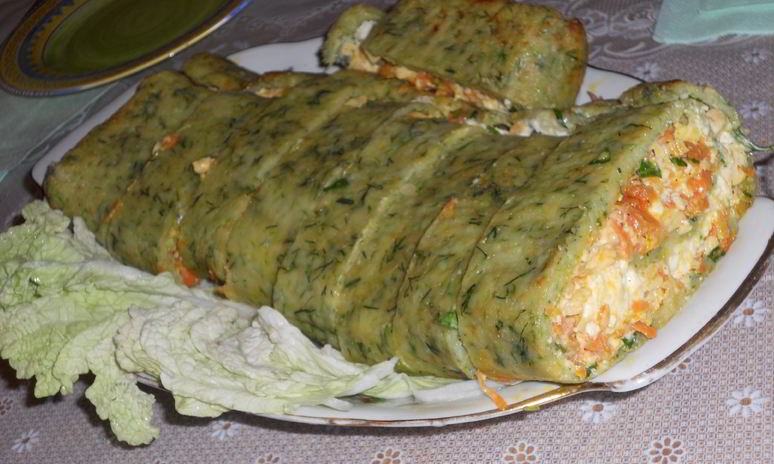 Рецепт рулета из кабачков