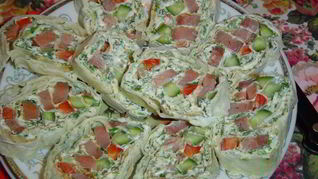 Рулет из лаваша с горбушей