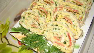 Рулет из лаваша с рыбой